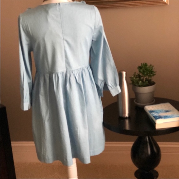 NEW! CHAMBRAY LIGHT BLUE DRESS SIZE MEDIUM - Picture 3 of 3